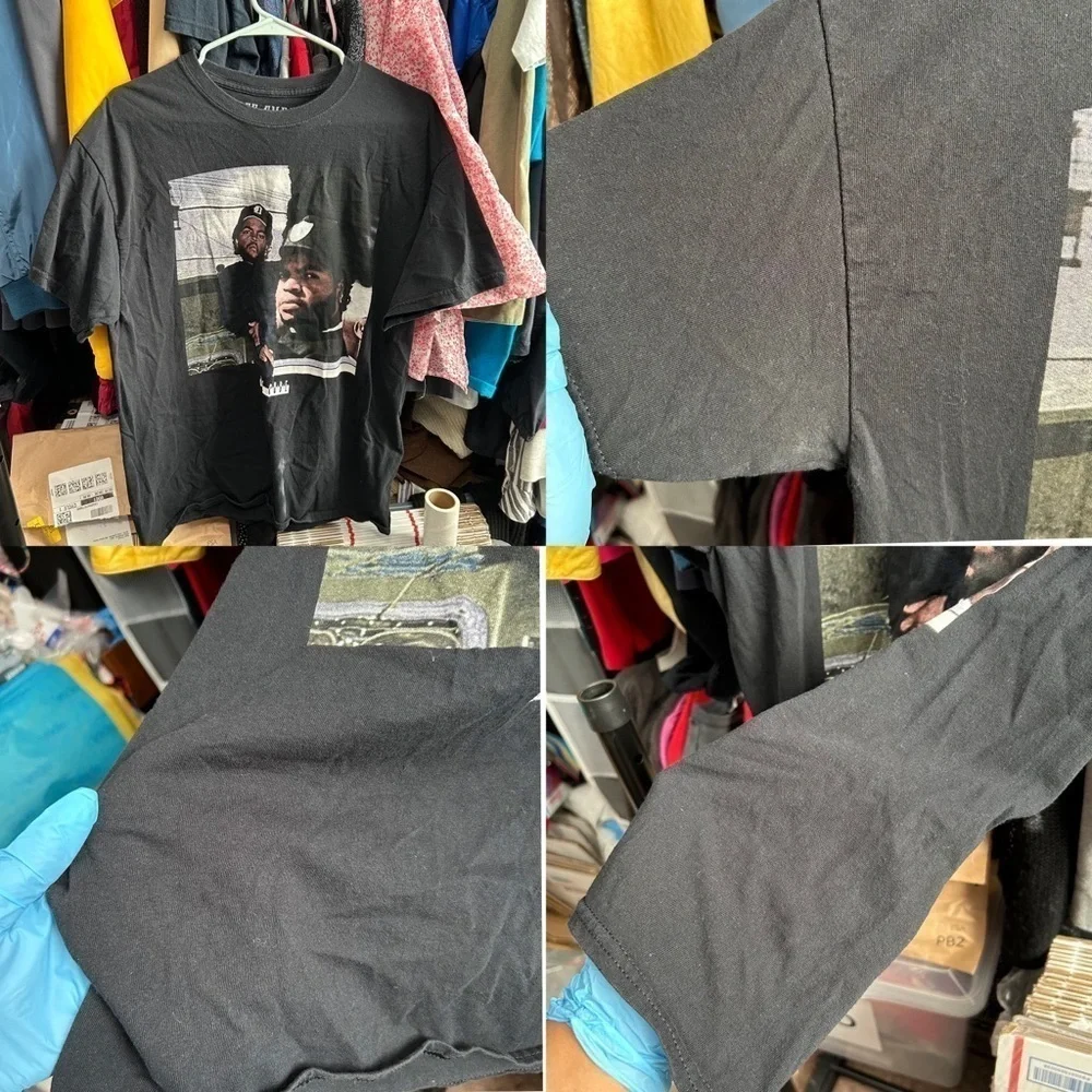 Ice Cube Black Graphic Rapper Tshirt Size Large - 